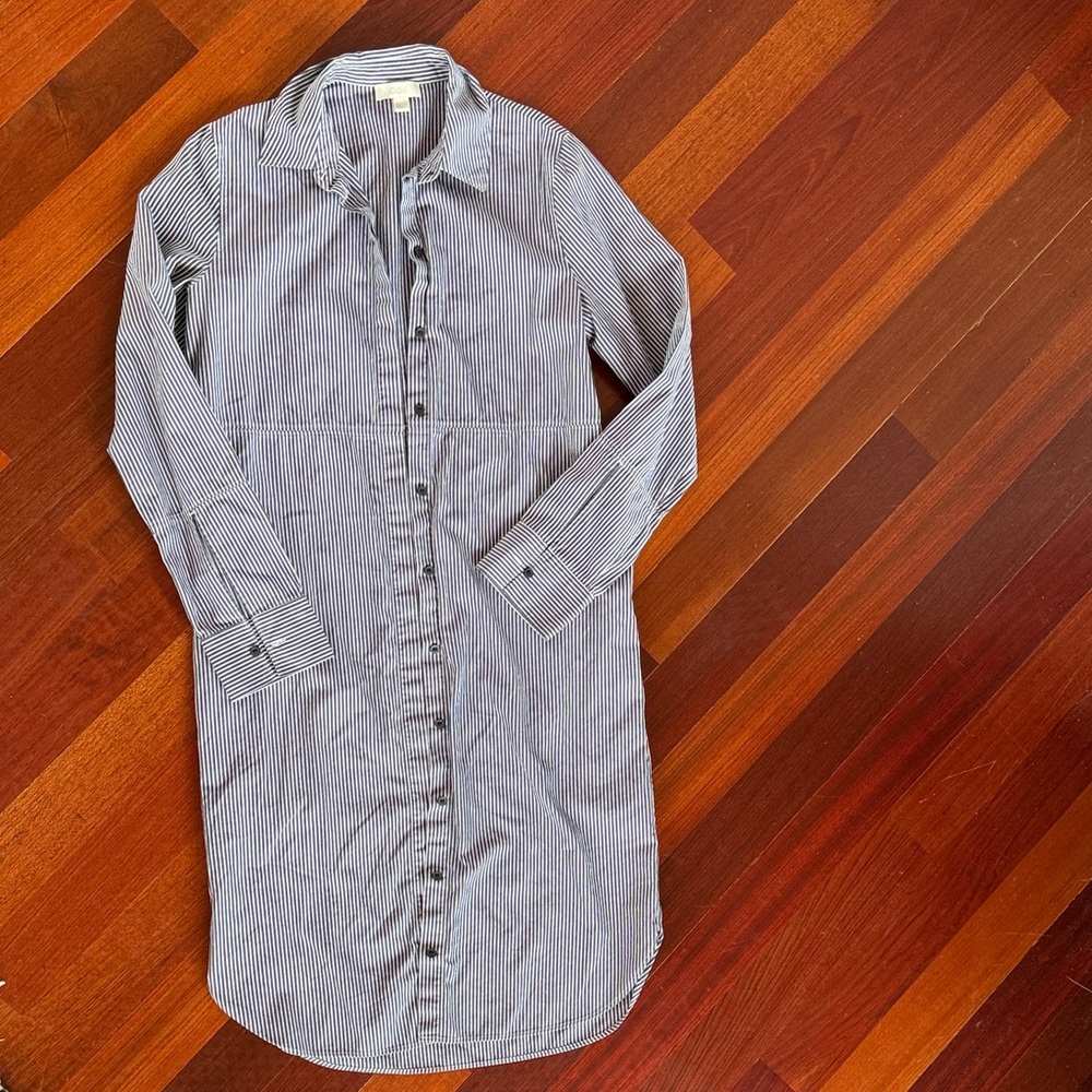 COS Blue Striped Long Dress Shirt